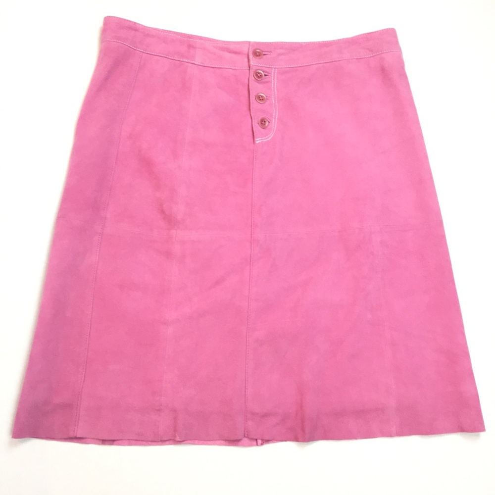 Lilly Pulitzer Lamb Suede Pink Skirt